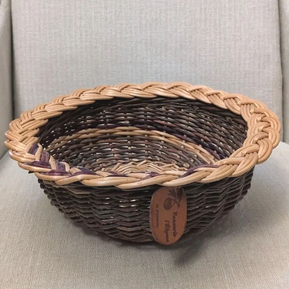 Vannerie L'Elyme Woven Wicker Basket Bowl